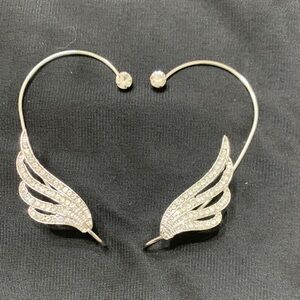 Dazzling Silver Winged Earrings